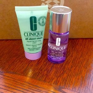 Clinique facial soap and makeup remover.